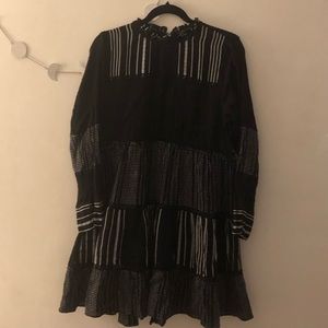 Zara black and white dress